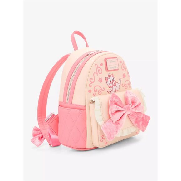 Loungefly Disney The Aristocats Marie Velvet Bow Mini Backpack